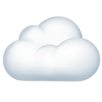 two white clouds on a white background