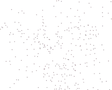 a white background with small red dots