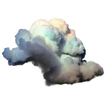 a cloud of smoke on a white background