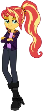 a drawing of a girl with long red hair