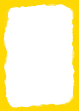 a white square frame on a yellow background