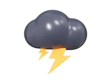a cloud with a lightning coming out of it