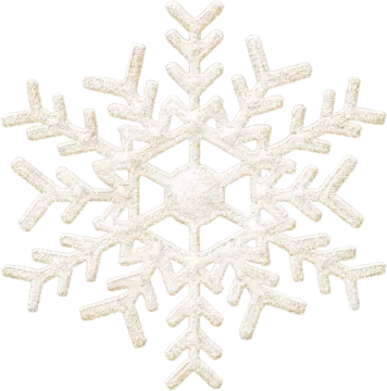 a white snowflake with glitter stars on it