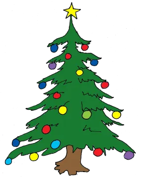 a christmas tree with ornaments on it