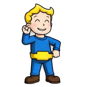 a cartoon man in blue overalls talking on the phone