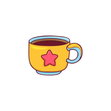 a cup of coffee with a star on it