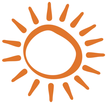 an orange sun icon