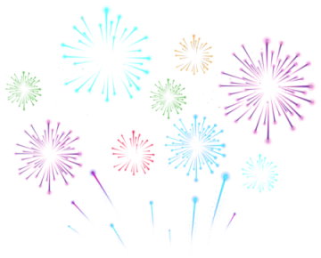 a bunch of colorful fireworks