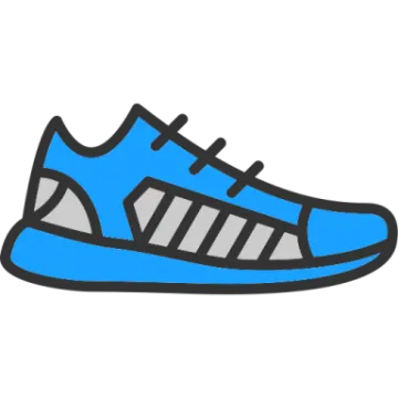 a blue running shoe