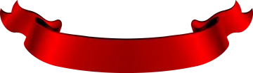 a red ribbon on a white background