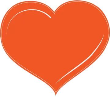 a red heart on a white background