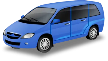 an image of a blue van