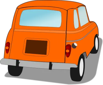 an orange car clipart