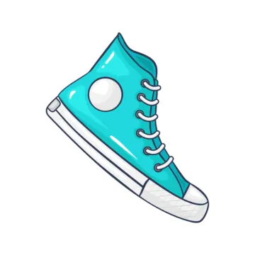 a pair of blue sneakers