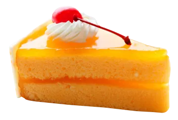 a piece of cake with a cherry on top