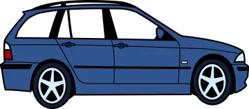 an image of a blue car