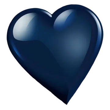 a blue heart on a white background