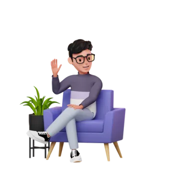 a man sitting in a chair with a laptop
