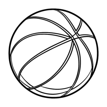 a black and white basketball ball