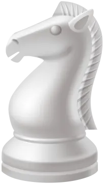 a white horse head on a chess board