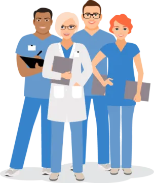 a group of doctors standing together
