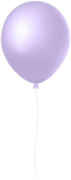 a purple balloon on a white background