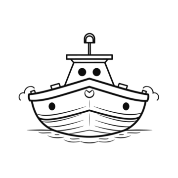 a black and white image of a boat