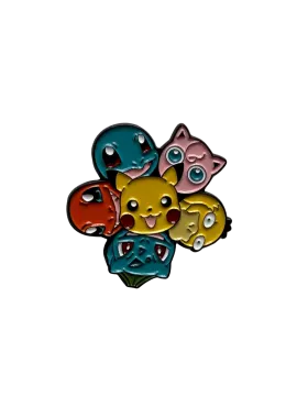 a pin with several different colored shapes