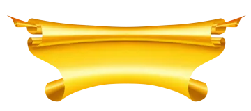 a gold ribbon on a white background