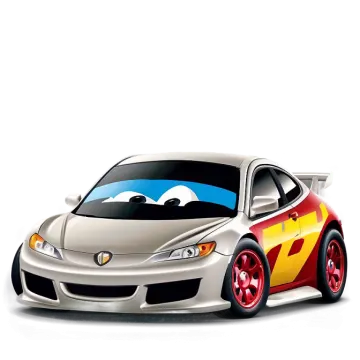 a cartoon car is shown in this image