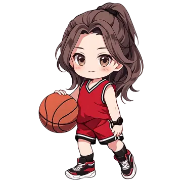 a girl with a basketball ball in her hand