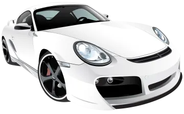 a white sports car