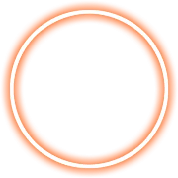 an orange circle on a white background