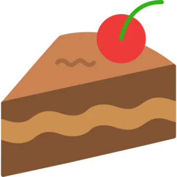a piece of cake with a cherry on top