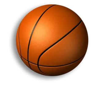 a basketball ball on a white background
