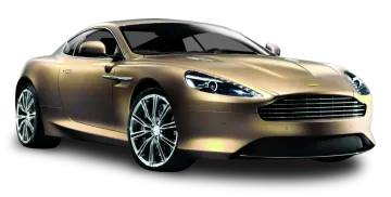 a gold colored car on a white background