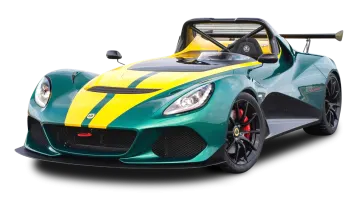 a green and yellow lotus sports car