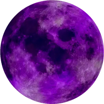 a purple moon on a white background