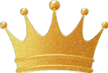 a gold crown on a white background