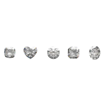 a row of diamonds on white background