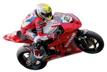 a person on a motorcycle