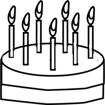 a birthday cake with candles on it