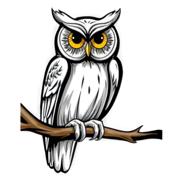 an owl sitting on a branch