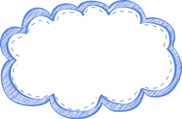 a cloud with a white background