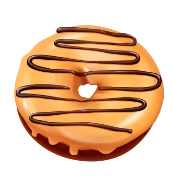 a donut with chocolate on it