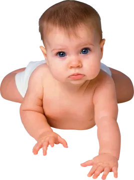 a baby with blue eyes