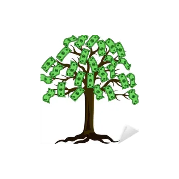 a tree with money on it