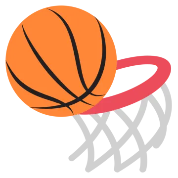 a basketball ball flying through the hoop