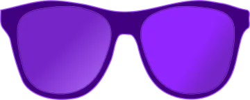 a pair of purple glasses