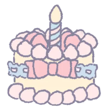 a birthday cake with pink and blue frosting